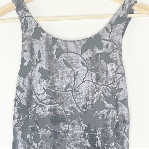 Laundry Shelli Segal Velvet Burnout Cross Back Dress Blue - Picture 6 of 12